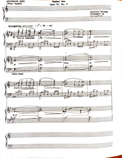 Slavonic Dance No. 10 Op. 72 No. 2 (Duet)