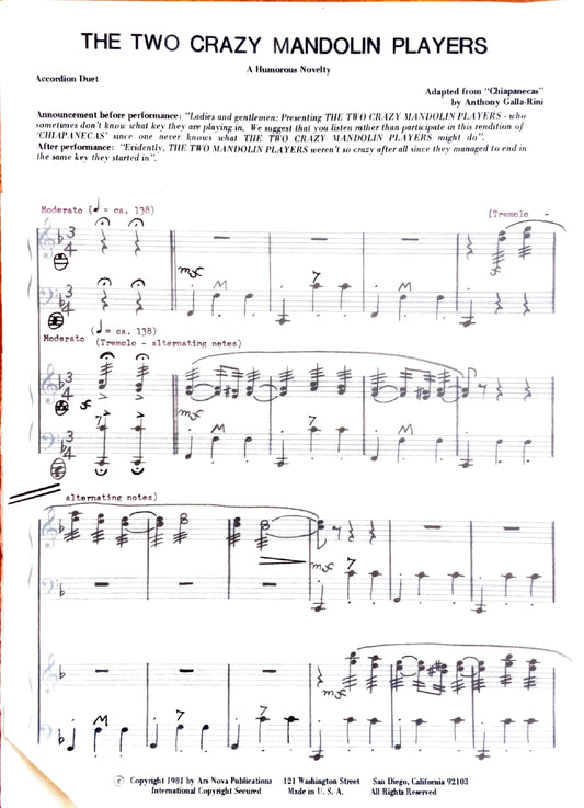 Two Crazy Mandolin Players, The (Duet)