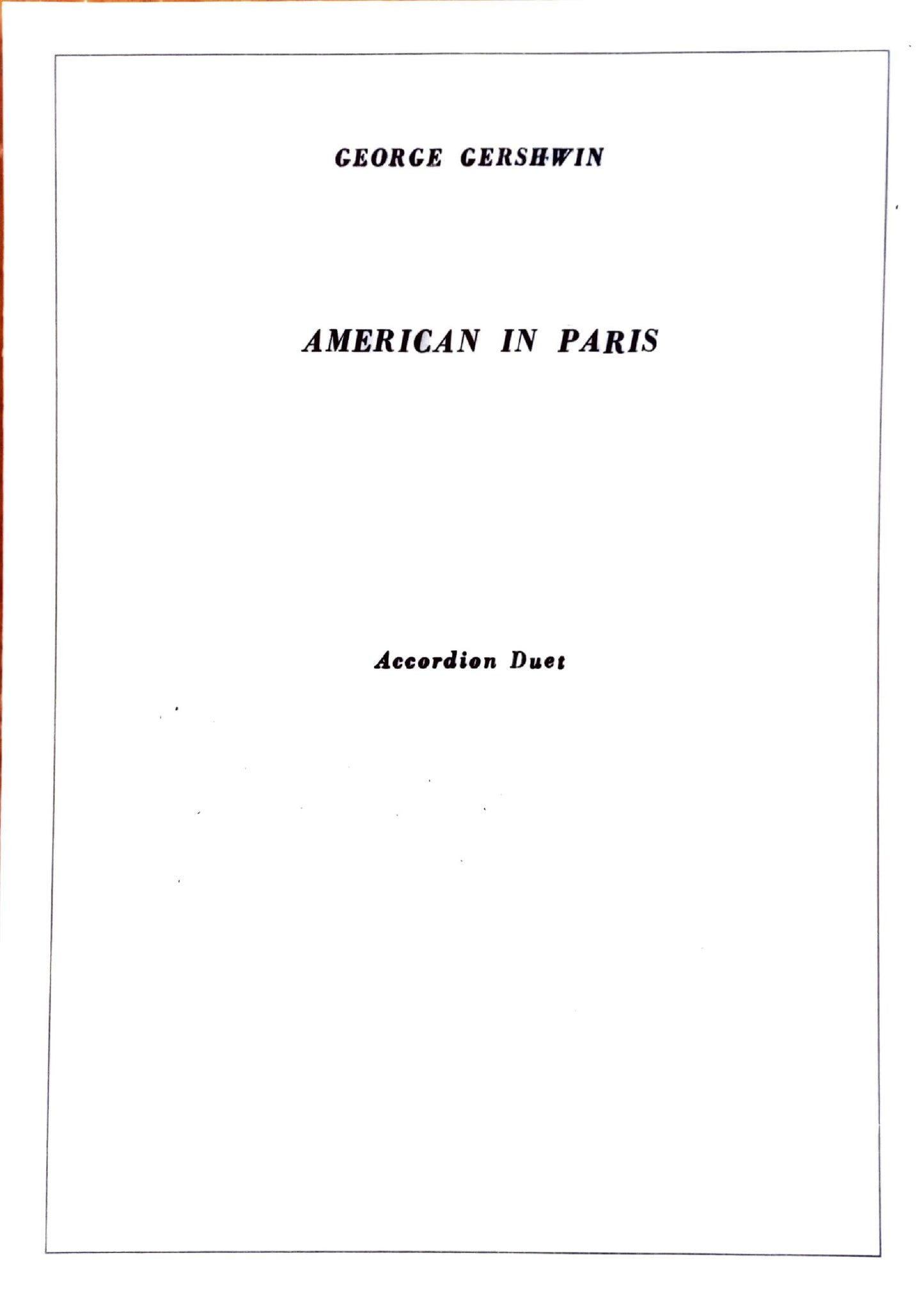 American in Paris (Duet)