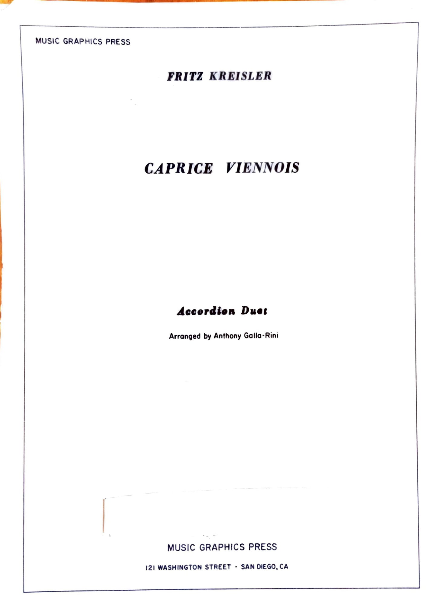Caprice Viennois (Duet)