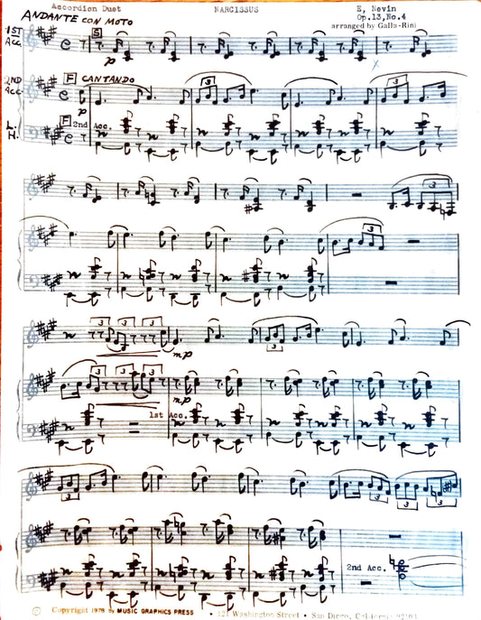 Narcissus Op. 13, No. 4 (Duet)