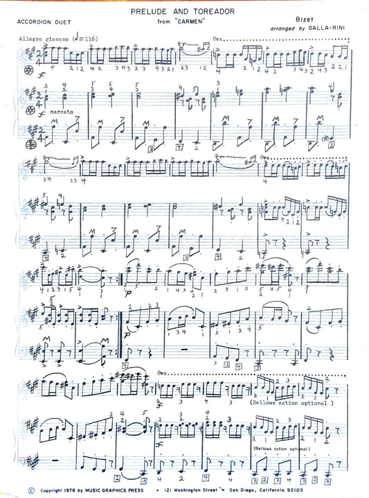 Prelude and Toreador from 'Carmen' (Duet)