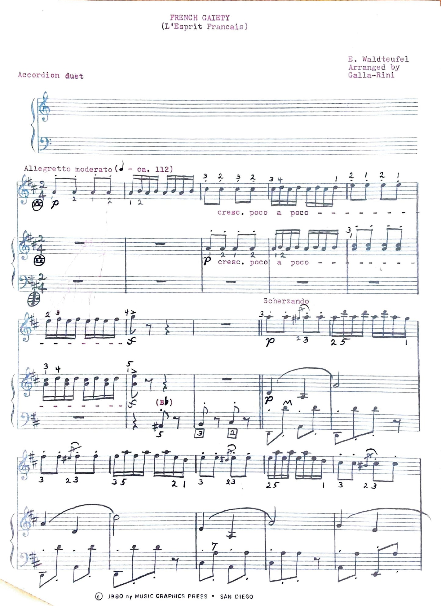 French Gaiety (L'Esprit Francais) (Duet)