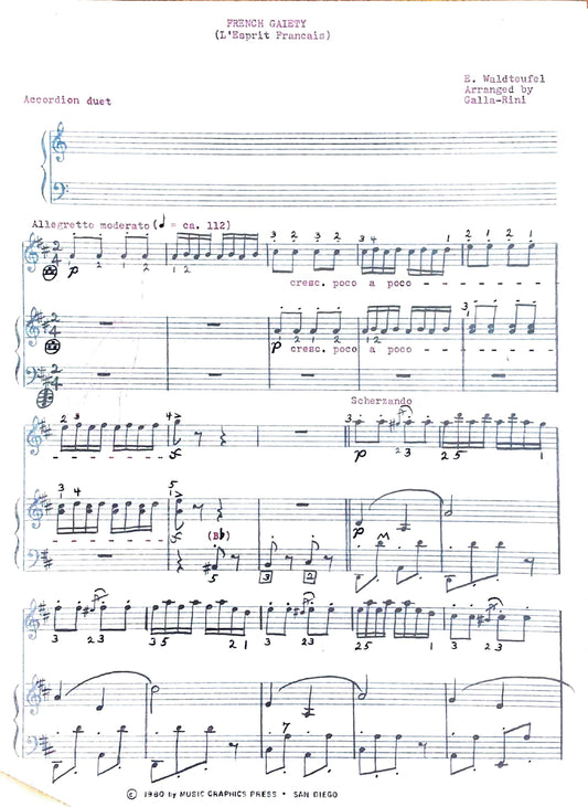 French Gaiety (L'Esprit Francais) (Duet)
