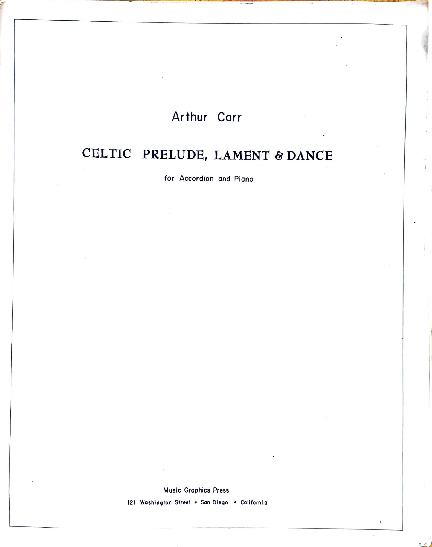 Celtic Prelude, Lament and Dance