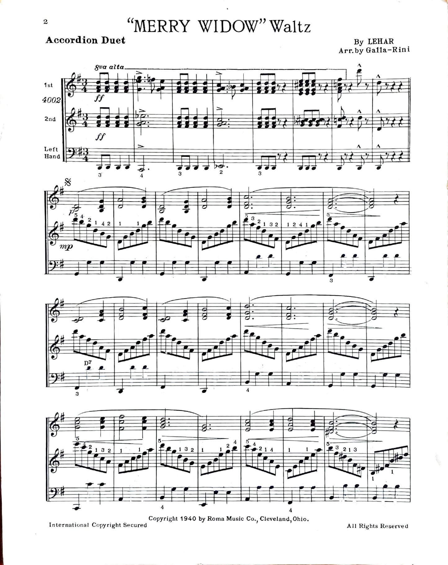 Merry Widow Waltz (Duet)