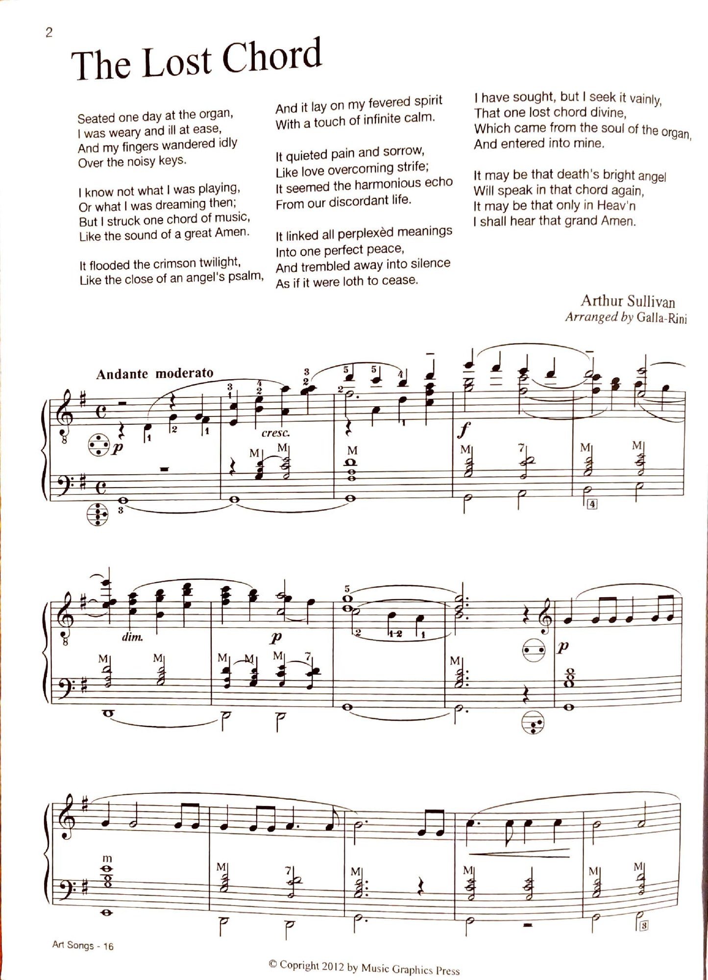 Famous Art Songs Vol. 1  eBook (Solo) Arrangements by Anthony Galla-Rini