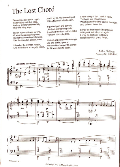 Famous Art Songs Vol. 1  eBook (Solo) Arrangements by Anthony Galla-Rini