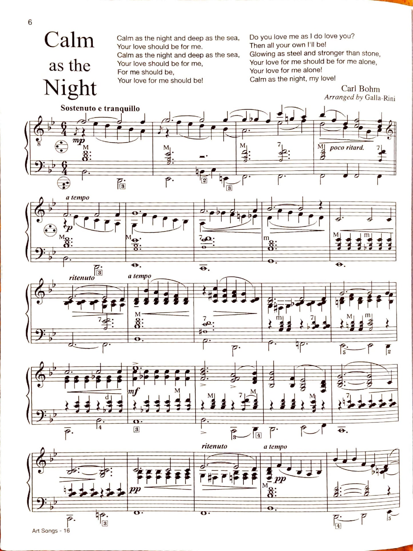 Famous Art Songs Vol. 1  eBook (Solo) Arrangements by Anthony Galla-Rini