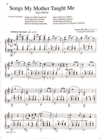 Famous Art Songs Vol. 1  eBook (Solo) Arrangements by Anthony Galla-Rini