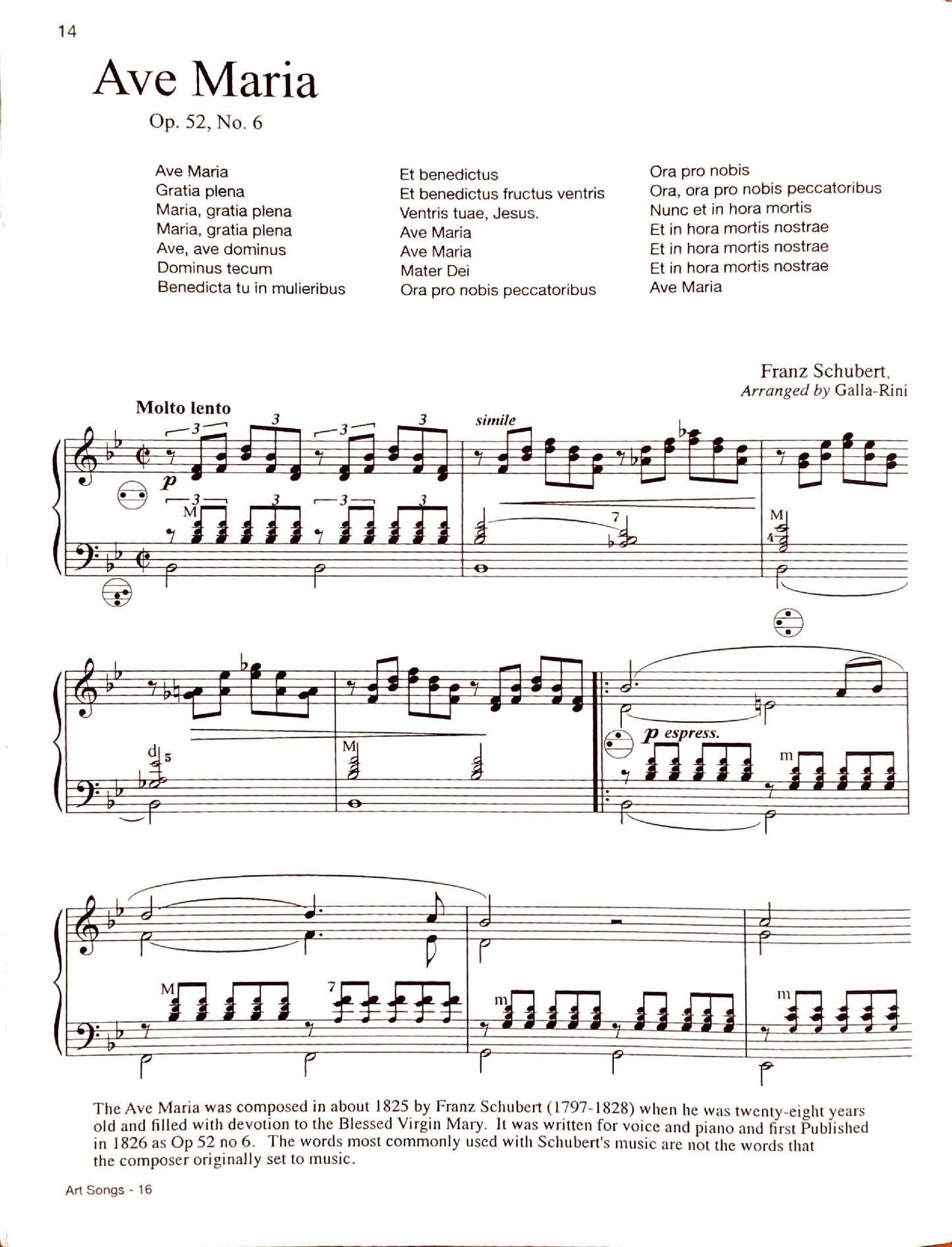 Famous Art Songs Vol. 1  eBook (Solo) Arrangements by Anthony Galla-Rini