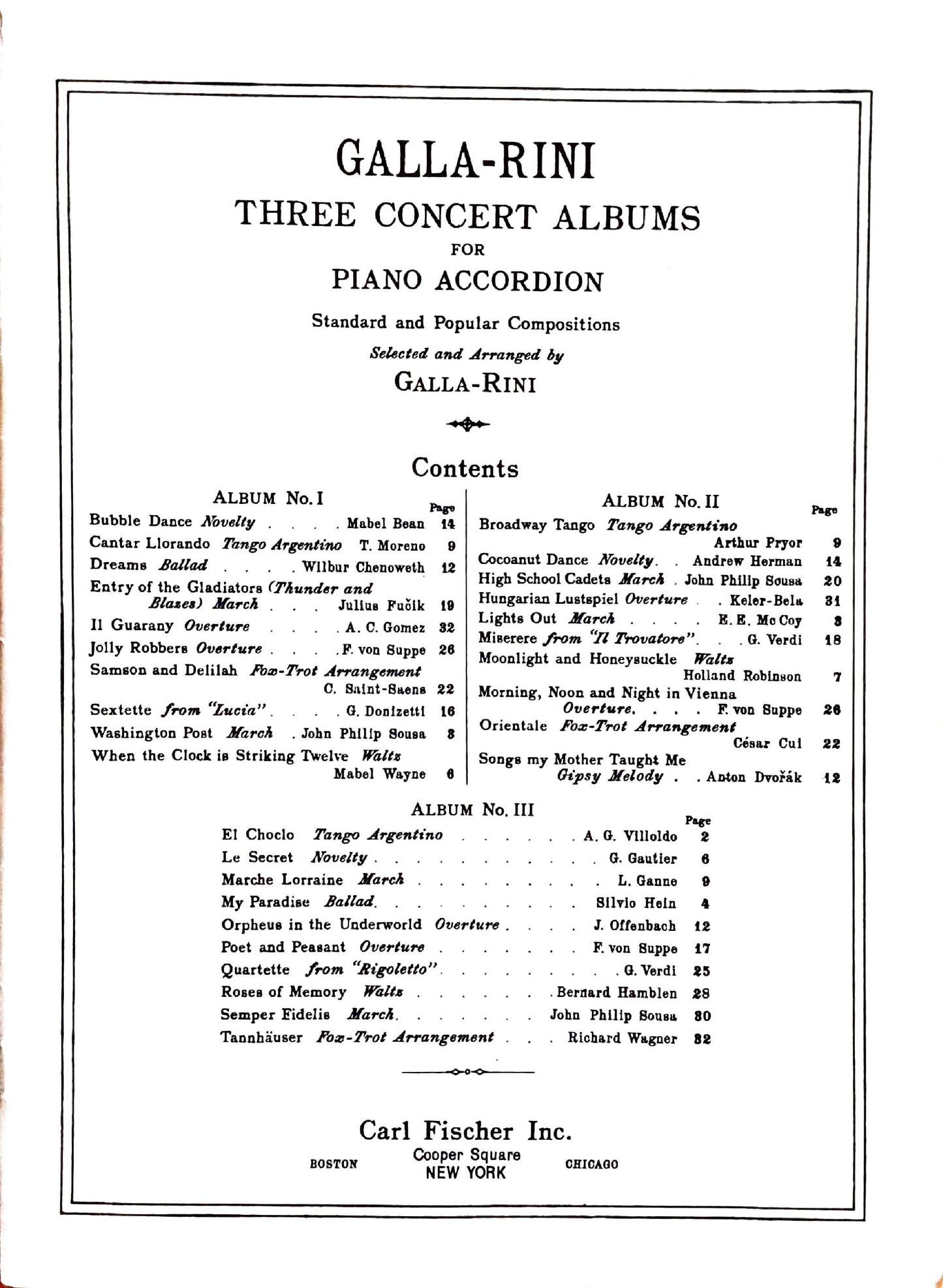 Concert Album eBook for Piano Accordion Vol.1