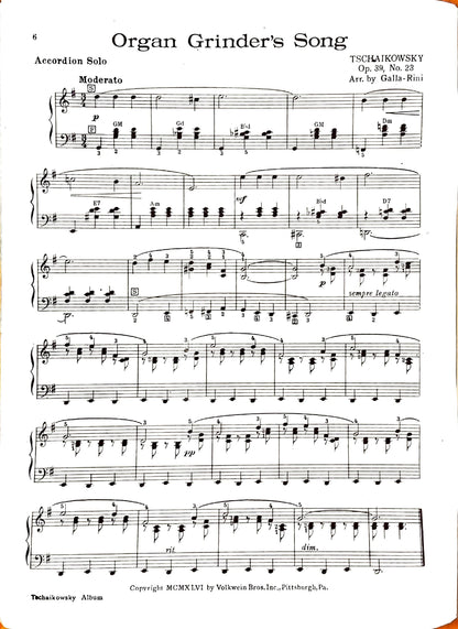 Tchaikovsky eBook Album for Piano Accordion (Solo), arranged by Anthony Galla-Rini