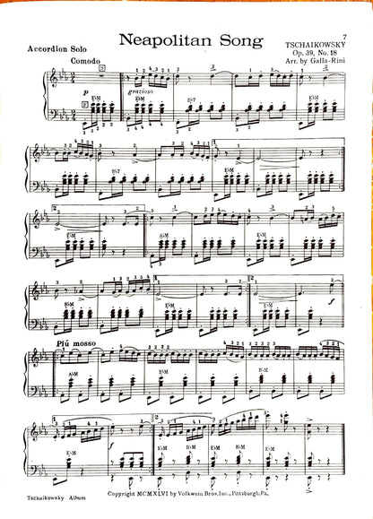 Tchaikovsky eBook Album for Piano Accordion (Solo), arranged by Anthony Galla-Rini