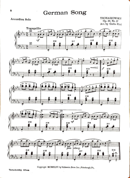Tchaikovsky eBook Album for Piano Accordion (Solo), arranged by Anthony Galla-Rini