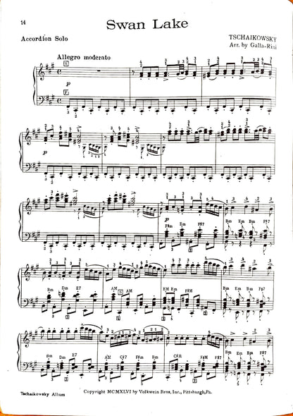 Tchaikovsky eBook Album for Piano Accordion (Solo), arranged by Anthony Galla-Rini