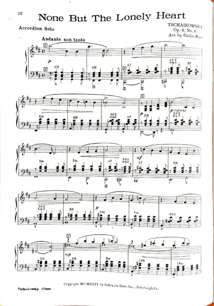 Tchaikovsky eBook Album for Piano Accordion (Solo), arranged by Anthony Galla-Rini