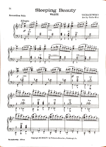Tchaikovsky eBook Album for Piano Accordion (Solo), arranged by Anthony Galla-Rini