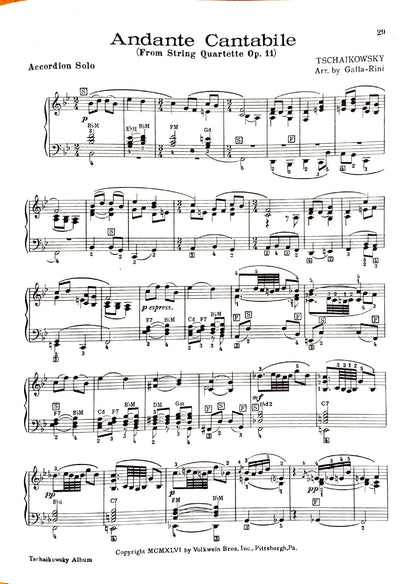 Tchaikovsky eBook Album for Piano Accordion (Solo), arranged by Anthony Galla-Rini