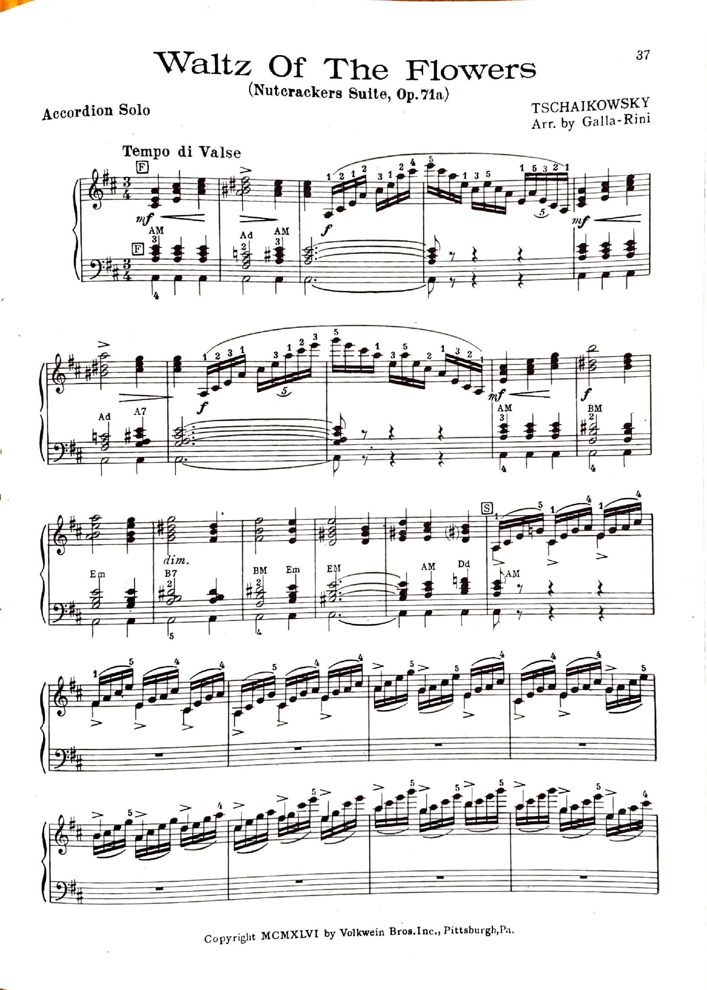 Tchaikovsky eBook Album for Piano Accordion (Solo), arranged by Anthony Galla-Rini