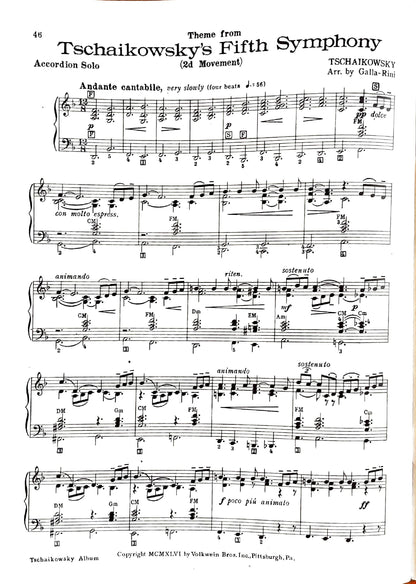Tchaikovsky eBook Album for Piano Accordion (Solo), arranged by Anthony Galla-Rini