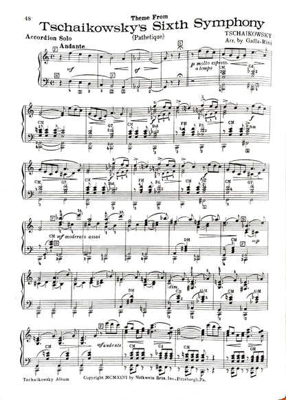 Tchaikovsky eBook Album for Piano Accordion (Solo), arranged by Anthony Galla-Rini