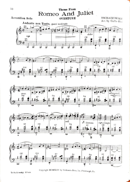 Tchaikovsky eBook Album for Piano Accordion (Solo), arranged by Anthony Galla-Rini