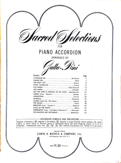 Sacred Selections  accordion eBook, arranged by Anthony Galla-Rini