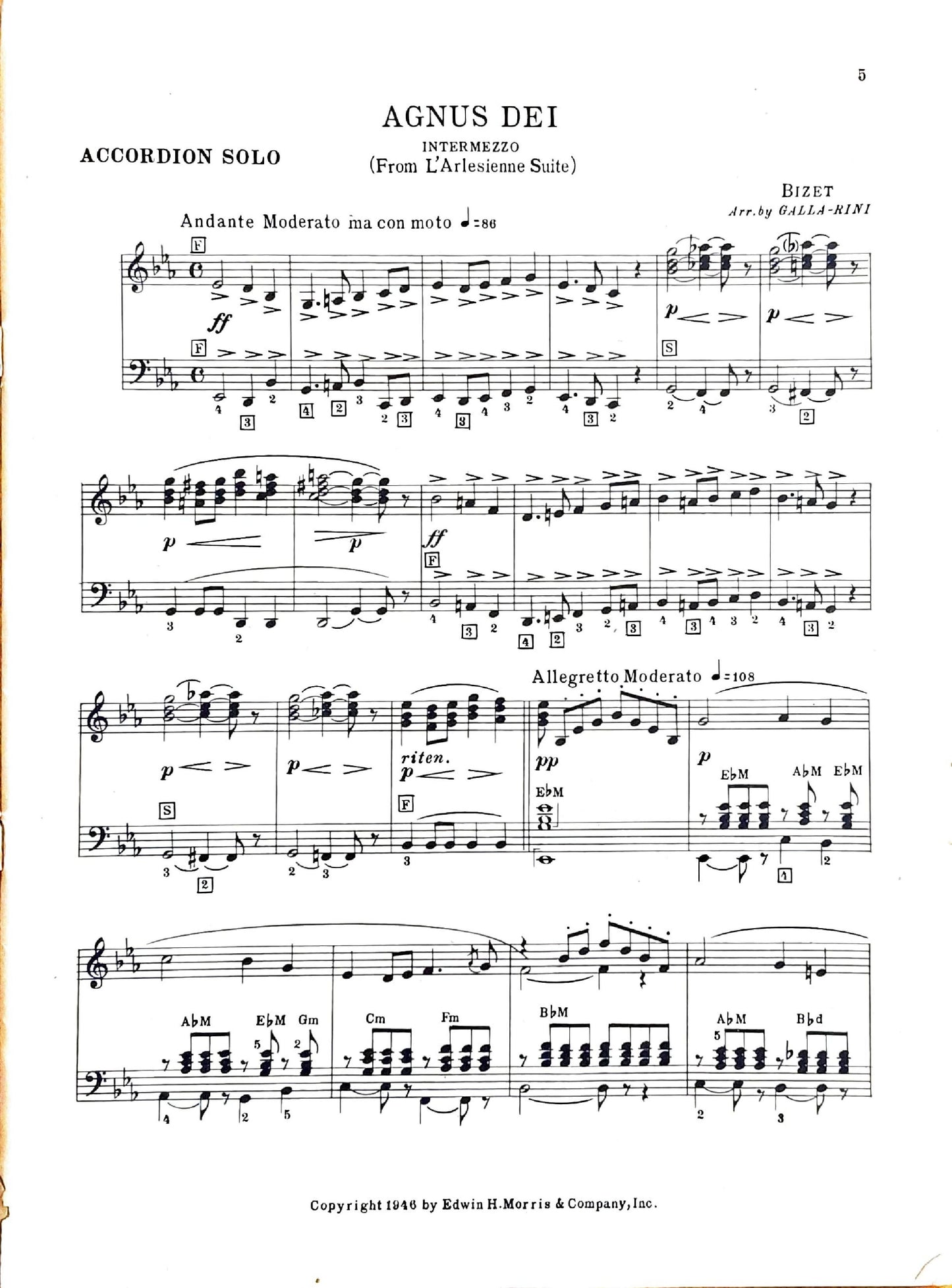 Sacred Selections  accordion eBook, arranged by Anthony Galla-Rini