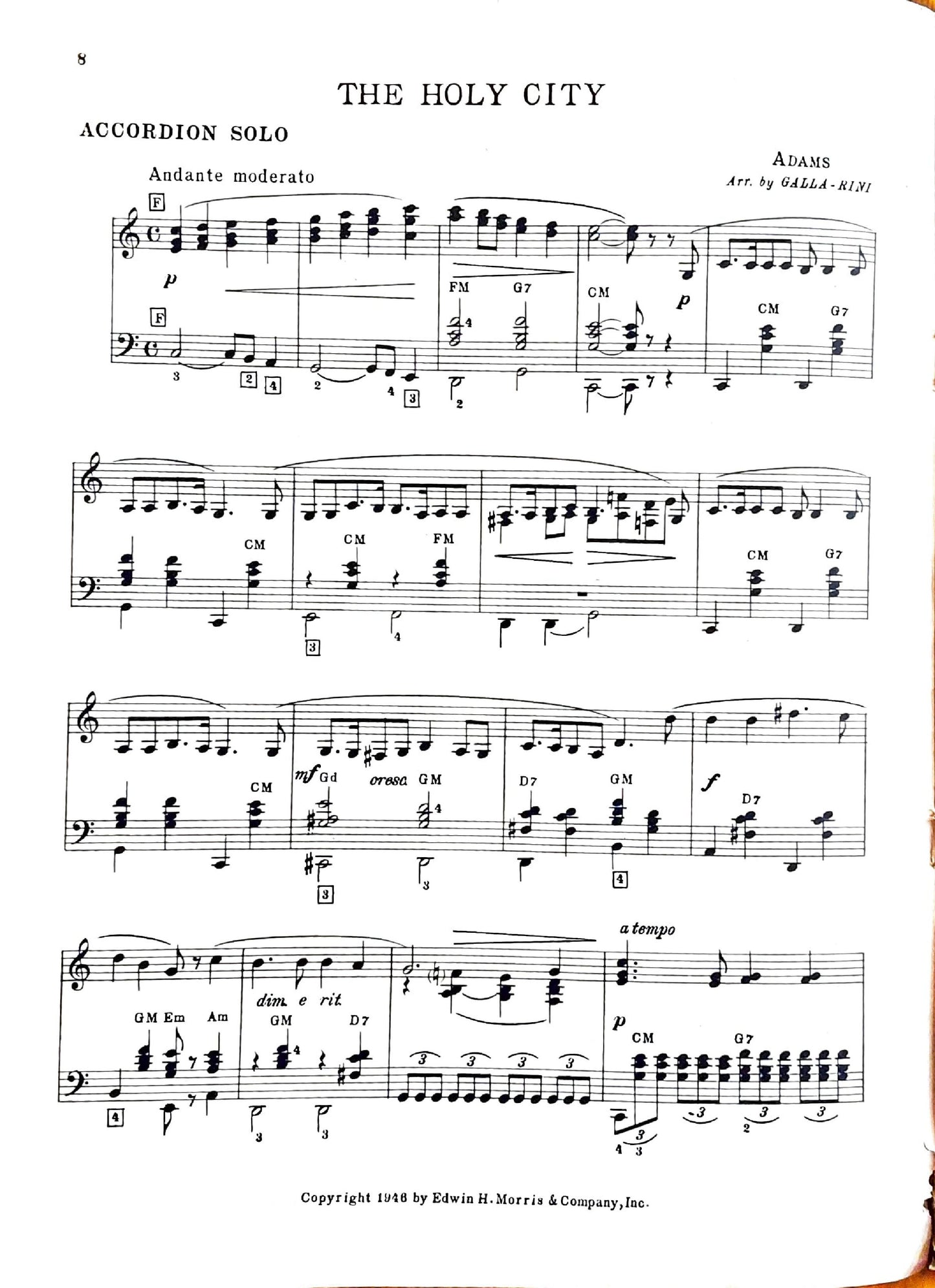 Sacred Selections  accordion eBook, arranged by Anthony Galla-Rini