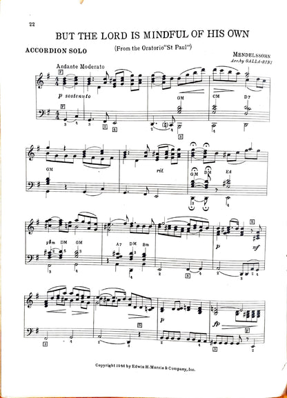 Sacred Selections  accordion eBook, arranged by Anthony Galla-Rini