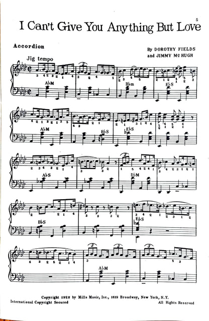 Modern Hot Piano Accordion Solos eBook No.1 , arranged by Anthony Galla-Rini