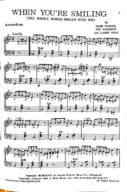 Modern Hot Piano Accordion Solos eBook No.1 , arranged by Anthony Galla-Rini