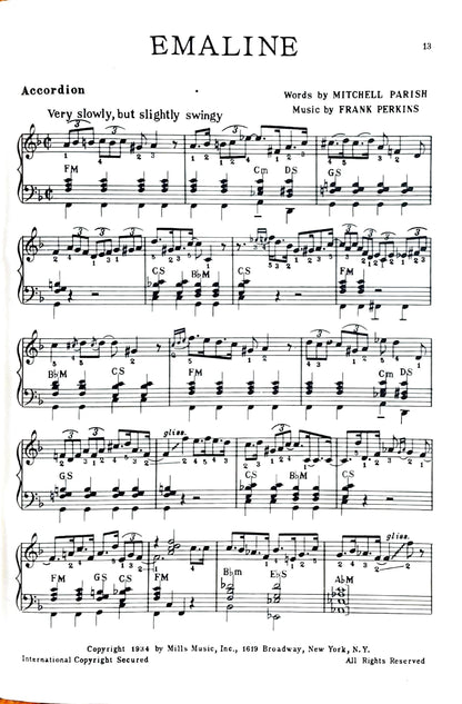 Modern Hot Piano Accordion Solos eBook No.1 , arranged by Anthony Galla-Rini
