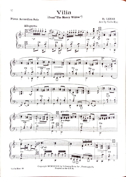Volkwein's Accordion Recital Album eBook, arranged by Anthony Galla-Rini