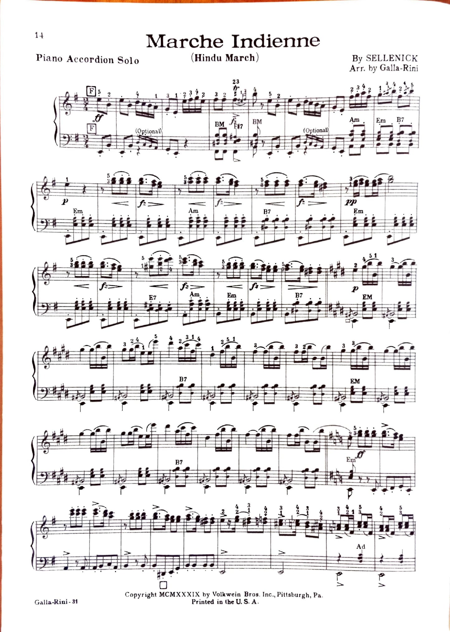Volkwein's Accordion Recital Album eBook, arranged by Anthony Galla-Rini
