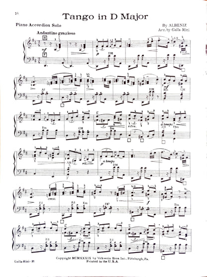 Volkwein's Accordion Recital Album eBook, arranged by Anthony Galla-Rini