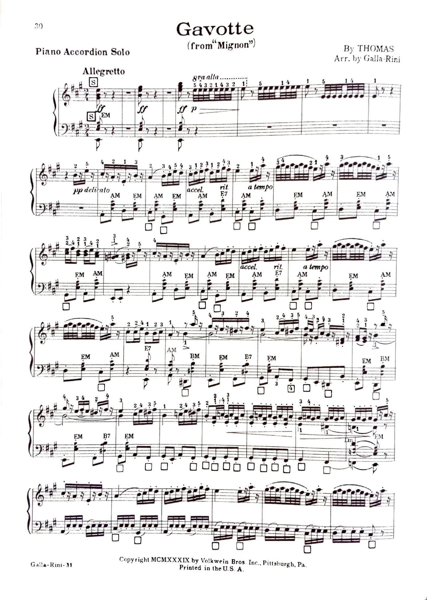 Volkwein's Accordion Recital Album eBook, arranged by Anthony Galla-Rini