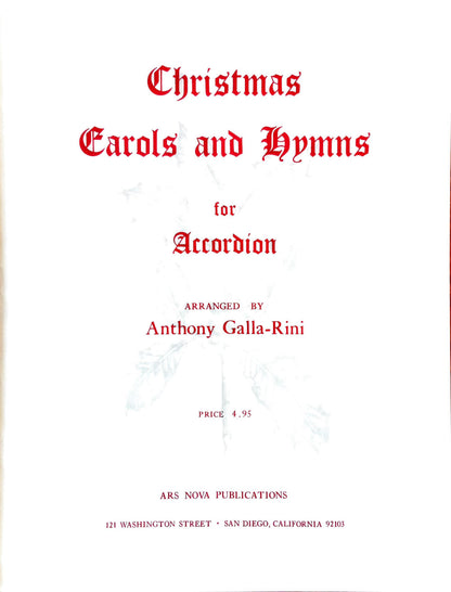 Christmas Carols and Hymns for accordion eBook arranged by Anthony Galla-Rini