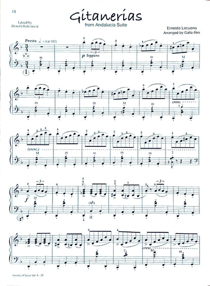 Sounds of Spain Volume 2 eBook, arrangements by Anthony Galla-Rini