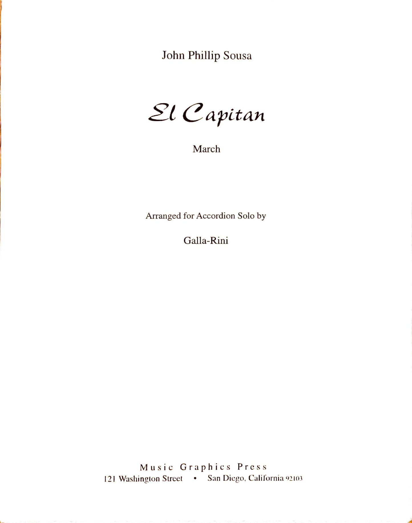El Capitan March (Solo)