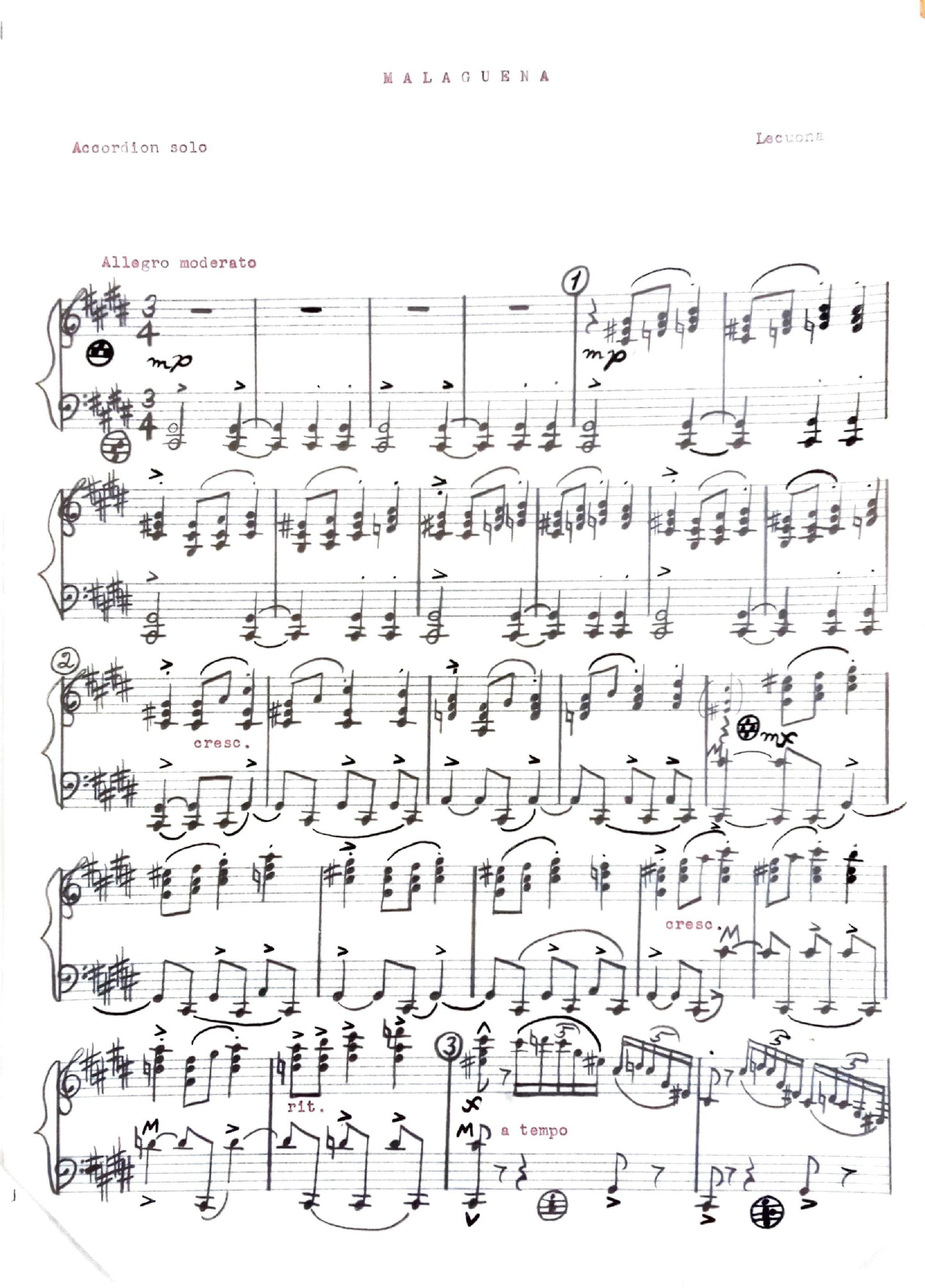 Malaguena (Lecuona) (Solo)