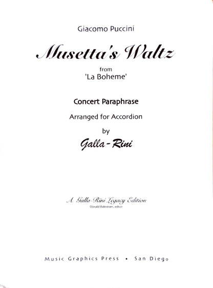 Musetta's Waltz from 'La Boheme' Concert Paraphrase (Solo)