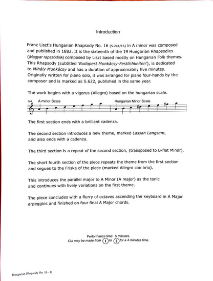 Hungarian Rhapsody No. 16