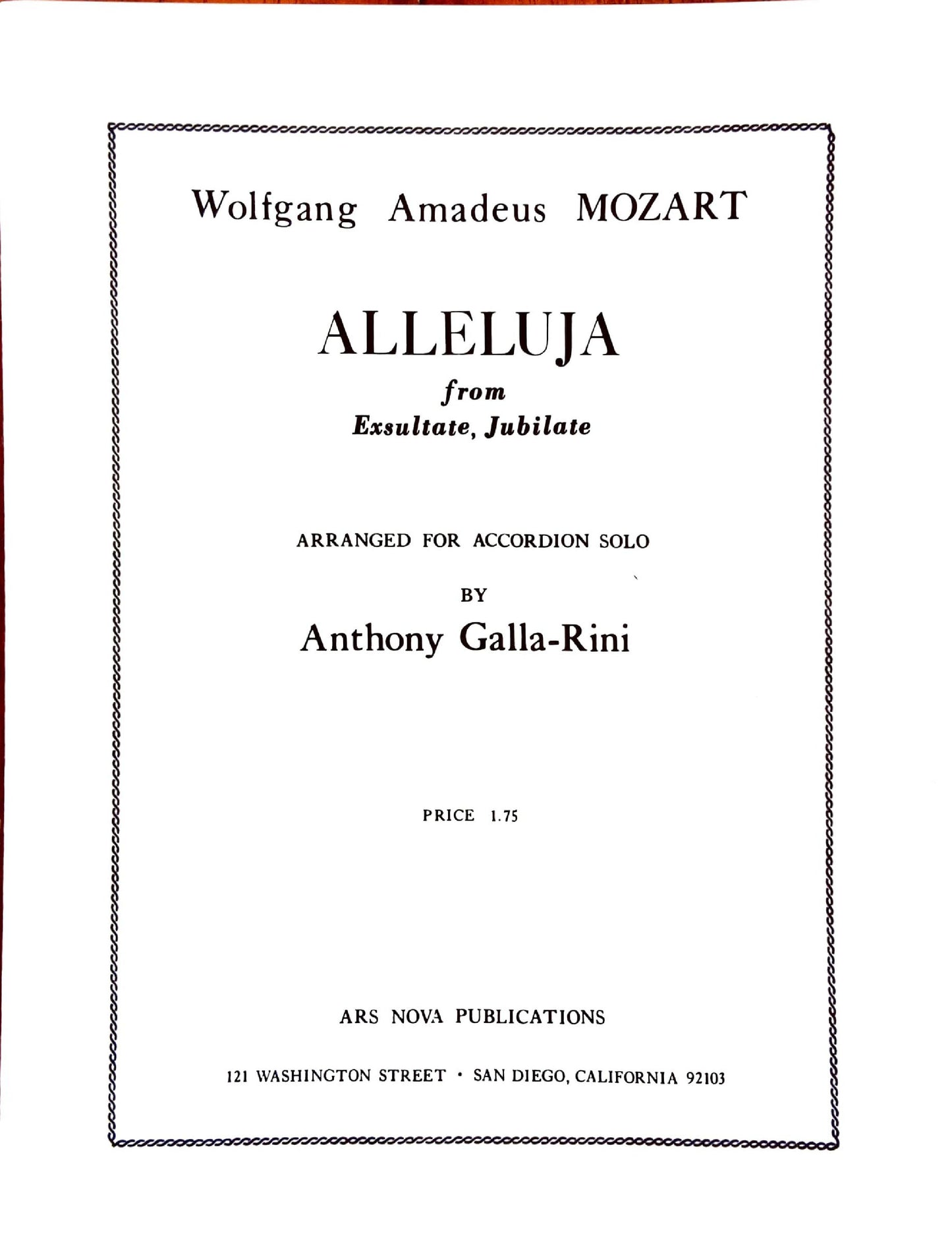 Alleluja from 'Exsultate, Jubilate' (Solo)