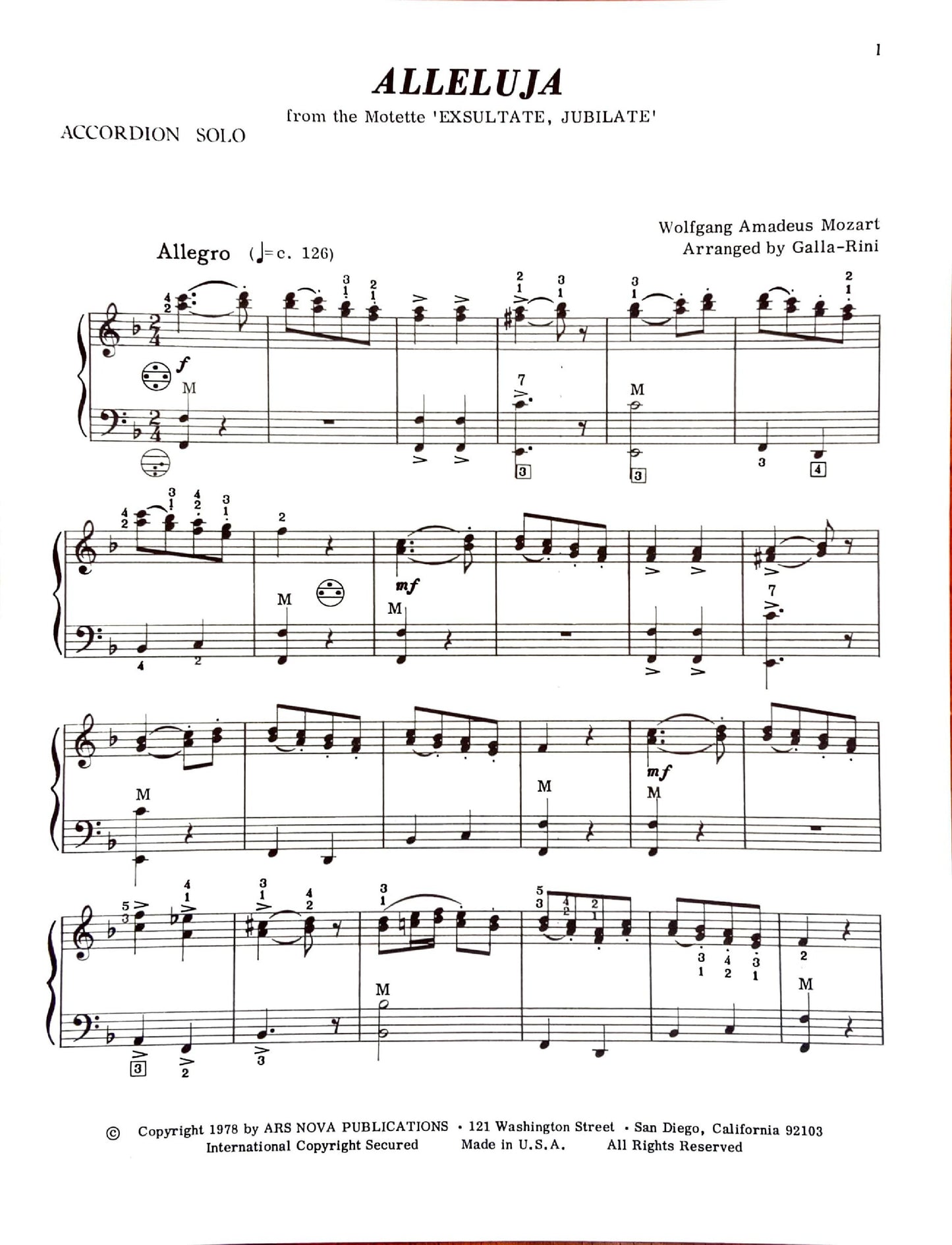 Alleluja from 'Exsultate, Jubilate' (Solo)
