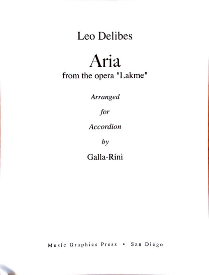Aria from the Opera 'Lakme'