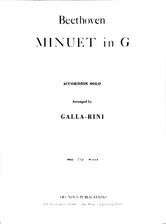 Minuet in G (Beethoven) (Solo)