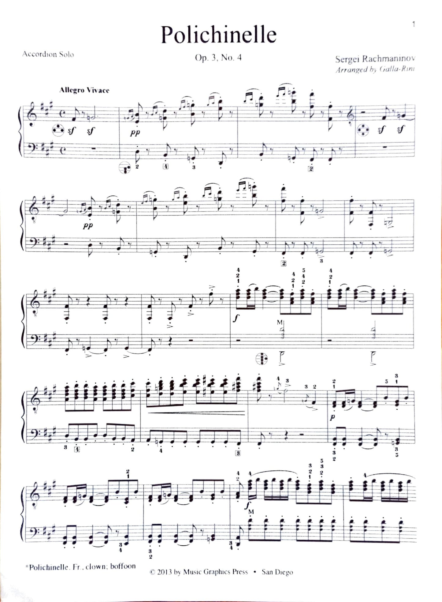 Polichinelle Op. 3, No. 4 (Solo)