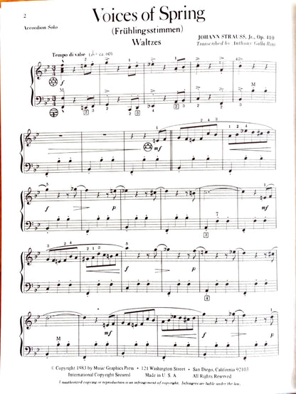 Voices of Spring Waltzes Op. 410